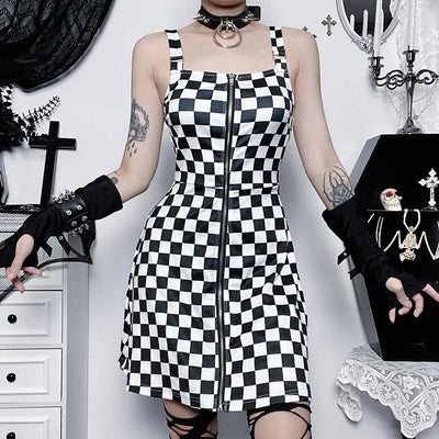 Gothic Plaid Dress