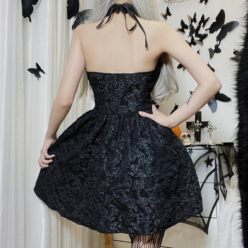 Elegant Gothic Dress, Black / L Elegant Gothic Dress, Black / L