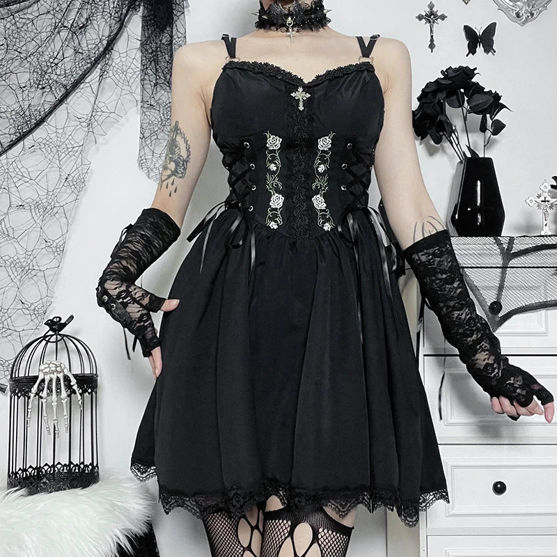Goth Night Robe Gothic Night Rose Dress – Goth N' Rock
