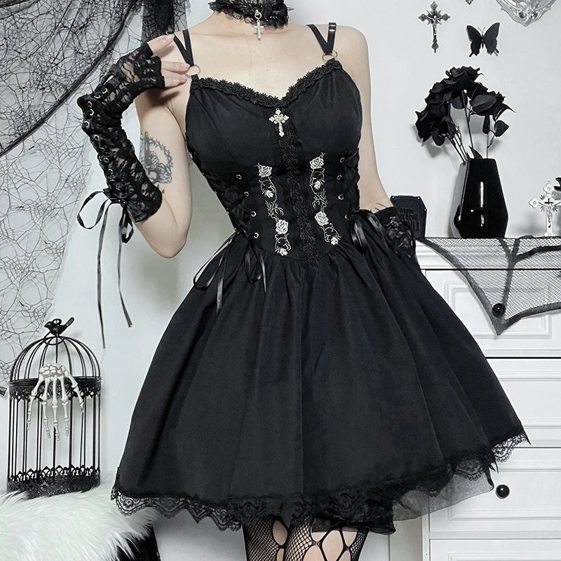 Goth Night Robe Gothic Night Rose Dress – Goth N' Rock