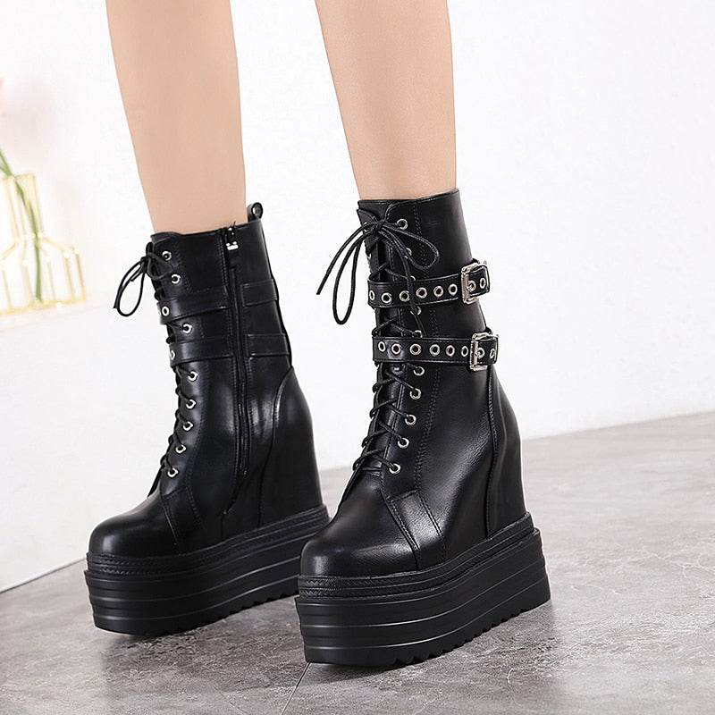 Goth Buckled High Tops