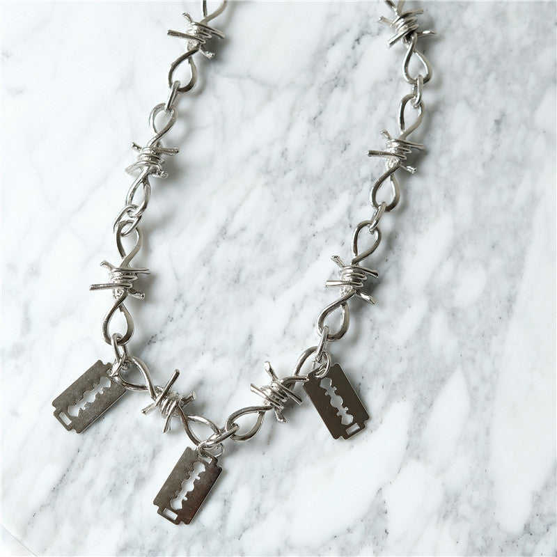 Razor Blades Necklace Chain – Goth N' Rock