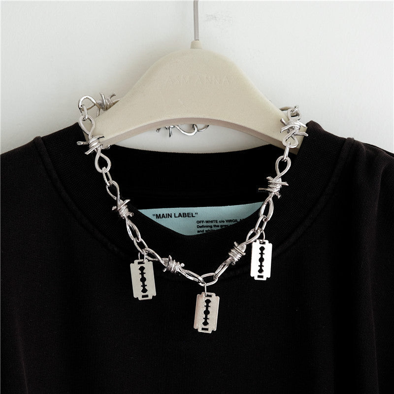 Razor Blades Necklace Chain