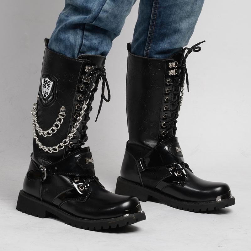 Men's Boots Motorcycle Punk Boots – Goth N' Rock