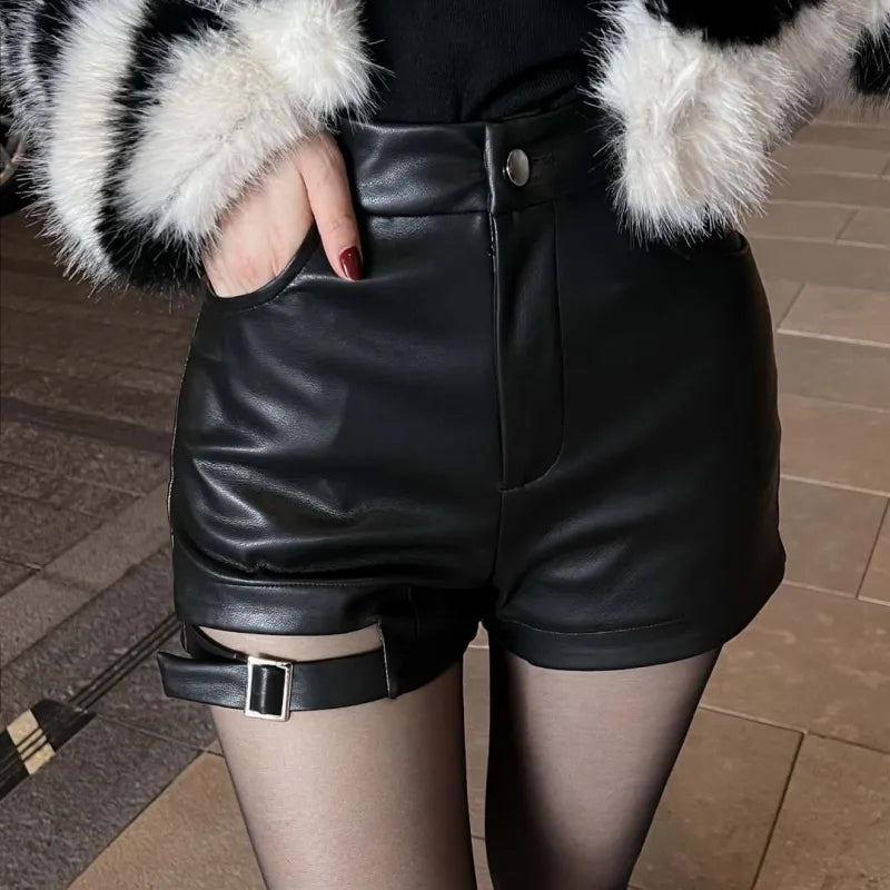 Women's Leather Shorts