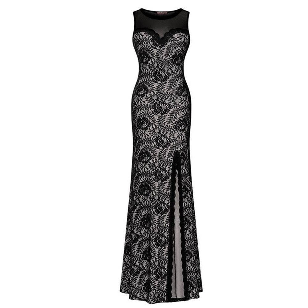 Gothic Lace Dress Black Fishtail – Goth N' Rock