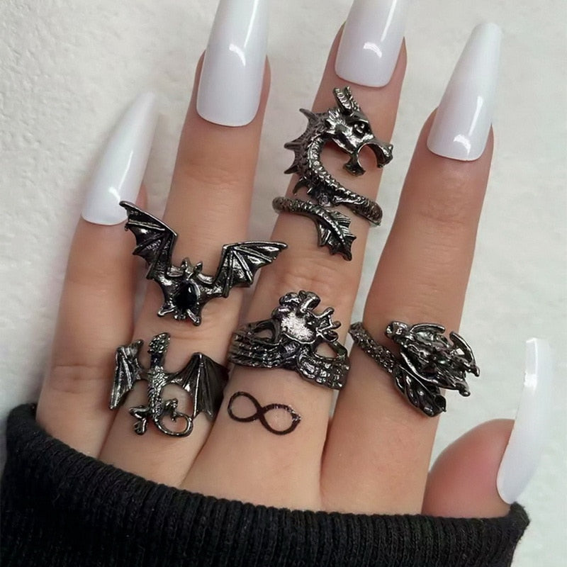 Gothic Ring Set – Goth N' Rock