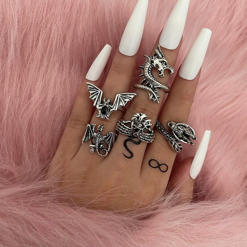 Gothic Ring Set – Goth N' Rock