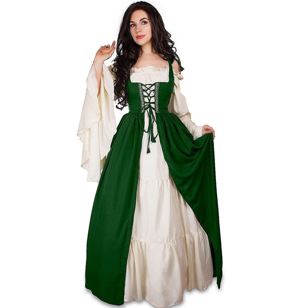 Renaissance Queen Dress, GREEN / M Renaissance Queen Dress, GREEN / M