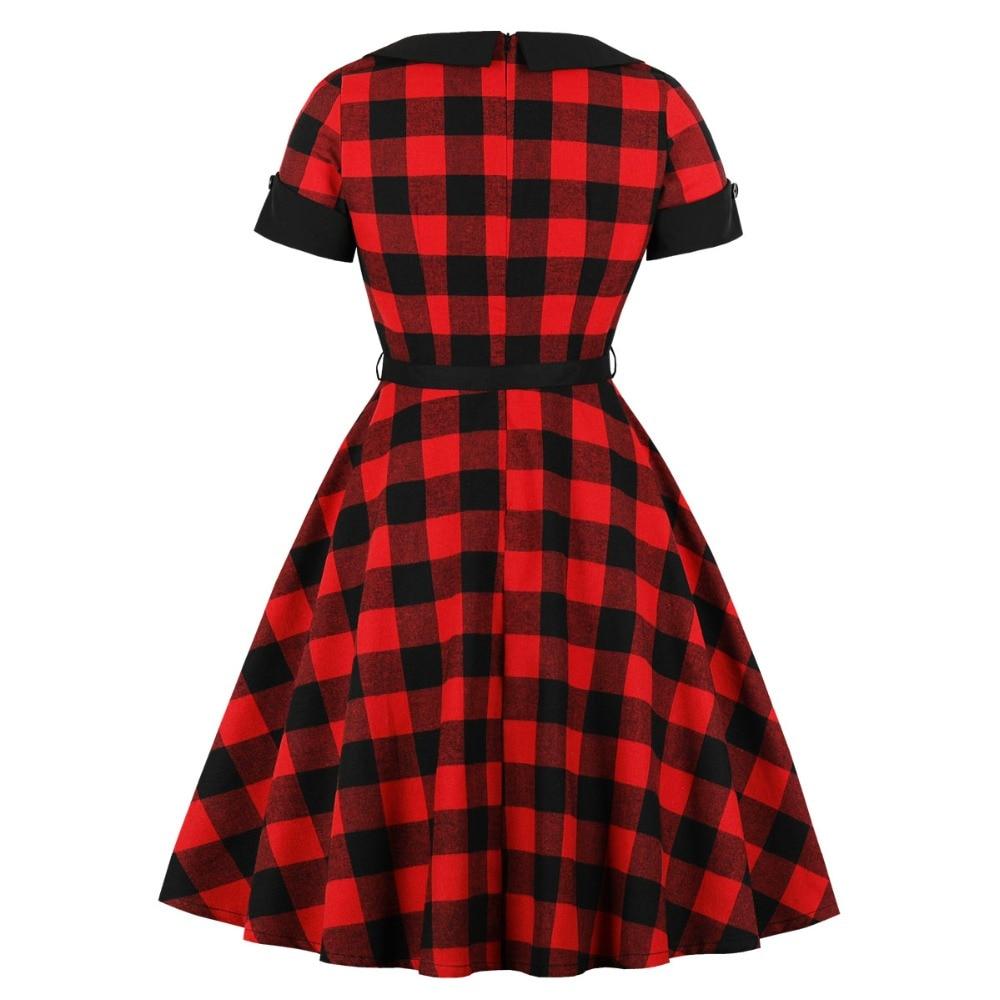 RETRO PLAID DRESS