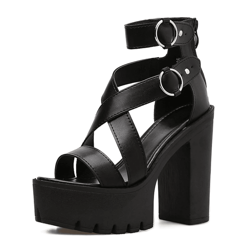 SOLID RETRO HIGH HEELS – Goth N' Rock