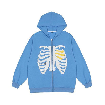 Skeleton Print Hoodie