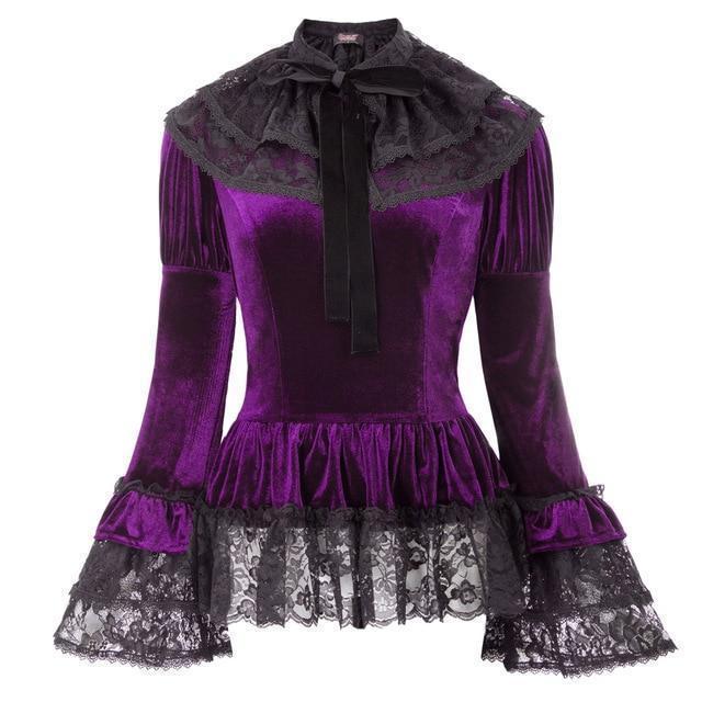 Gothic Velvet Blouse