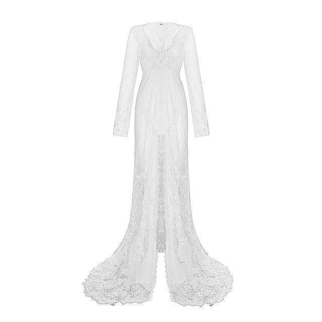 Envy See-Through Dress, White / 4XL