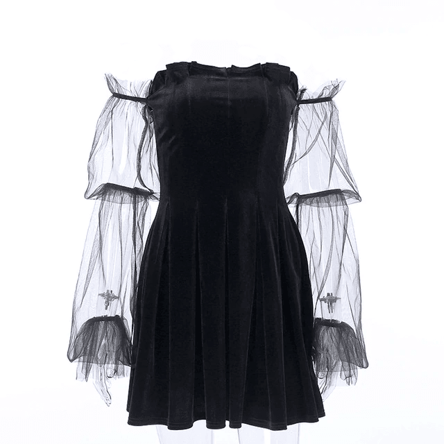 The Bubble Goth Mini Dress Black / XL The Bubble Goth Mini Dress Black / XL